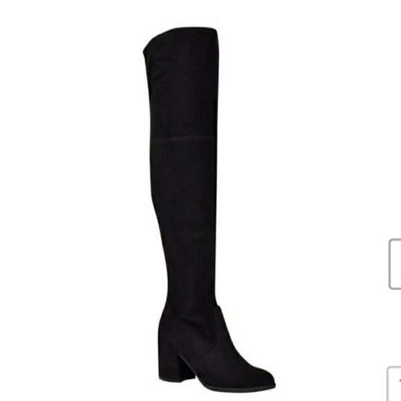 Wide Calf/Wide Width Over-The-Knee Black Boots - Picture 9 of 12